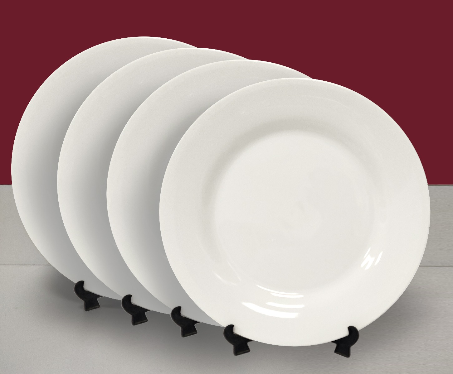 White Dinner Plate Set (6 Pcs)