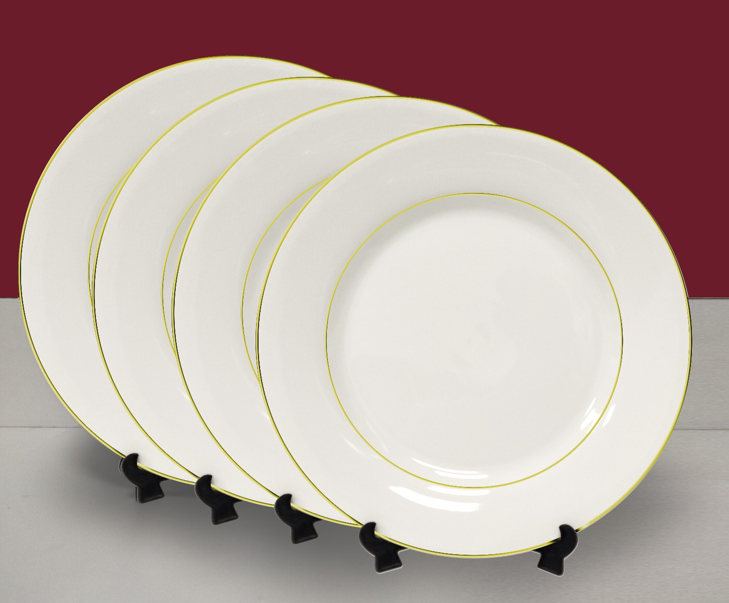 Gold Line Dinner Plate Set (6 Pcs)