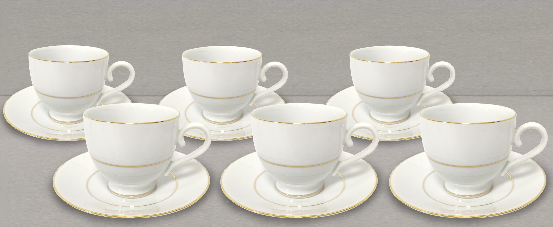 Gold Line Cup and Saucer (12 Pcs set)