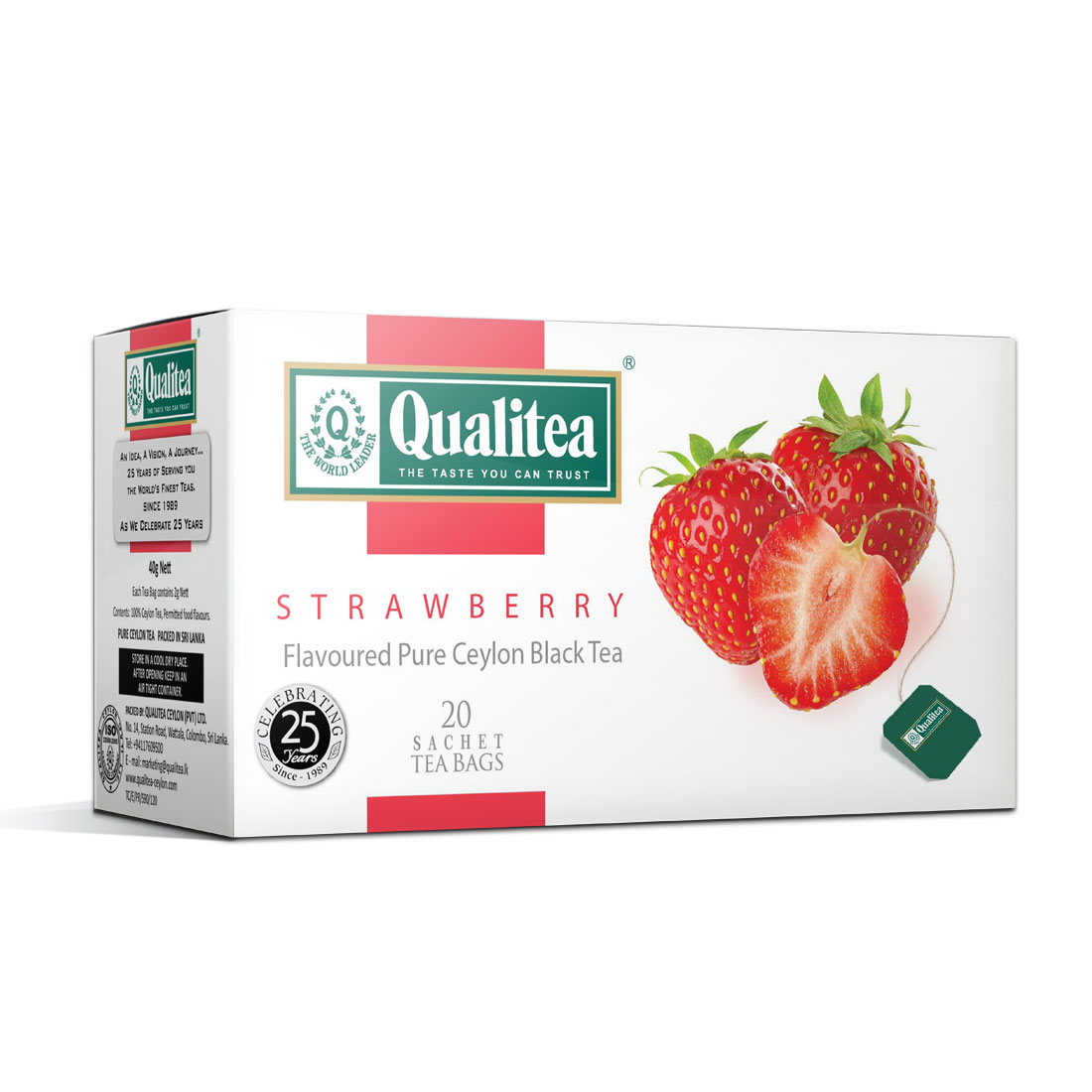 QUALITEA - Strawberry Flavoured Tea 20 Tea Bags