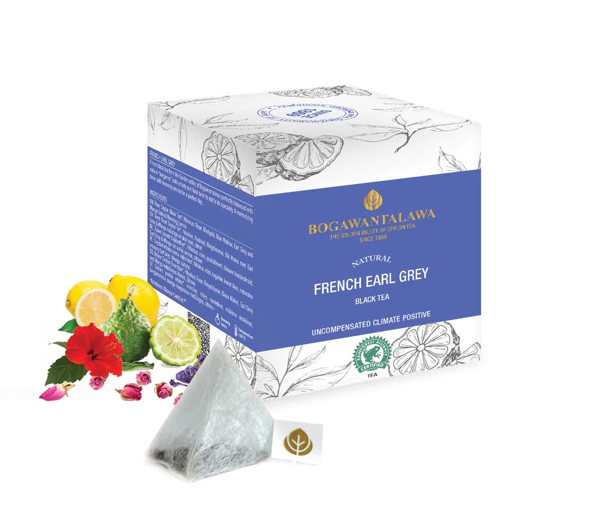 Bogawantalawa All-Natural French Earl Grey 2g x 20 Pyramid Tea Bags