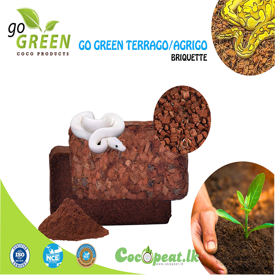 GO GREEN COMPRESSED COCO BRIQUETTE