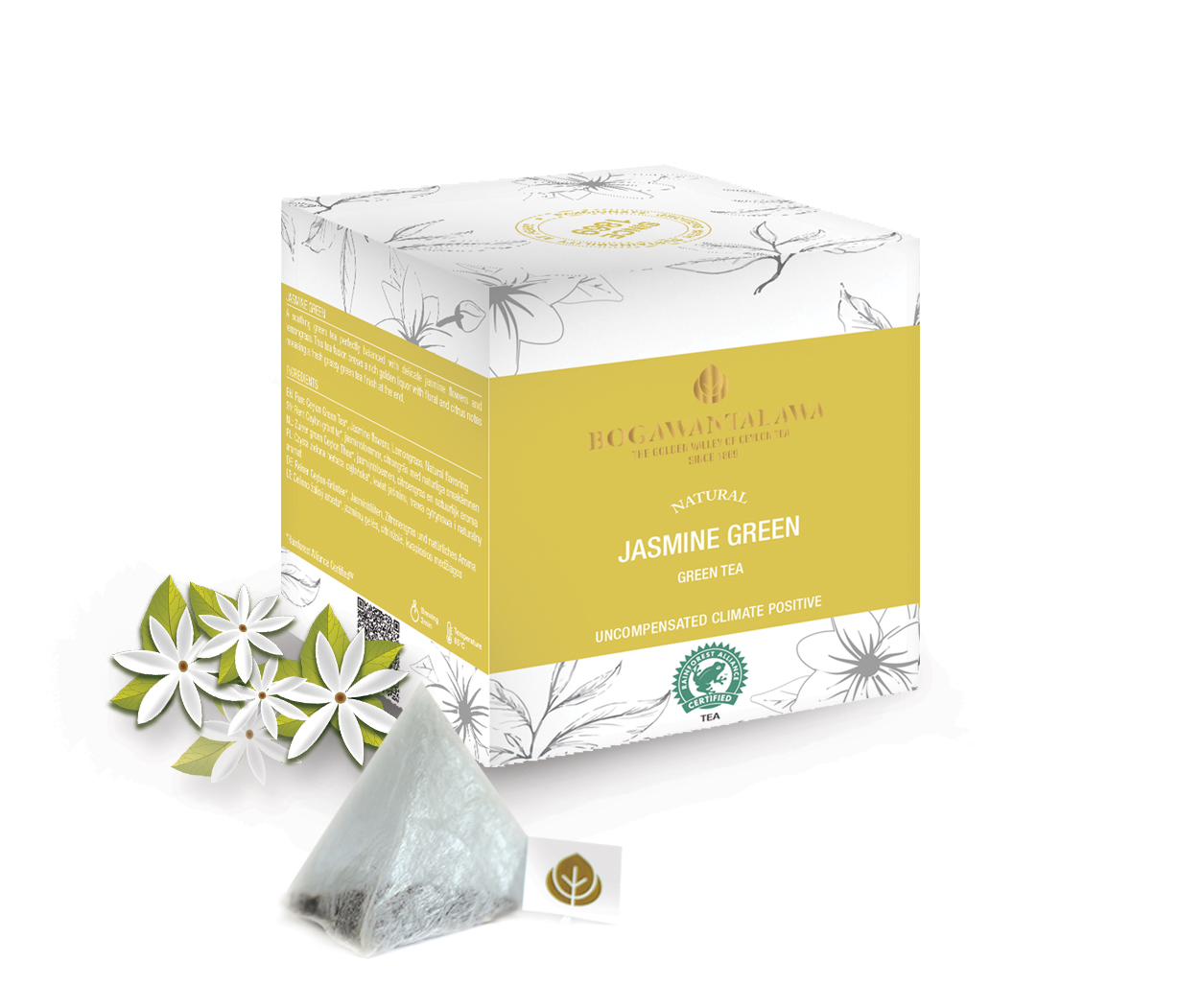 Bogawantalawa All-Natural Jasmine Green 2g x 20 Pyramid Tea Bags
