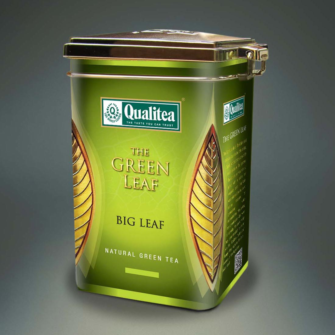 QUALITEA -  Green Tea 100g Big Leaf Metal Can