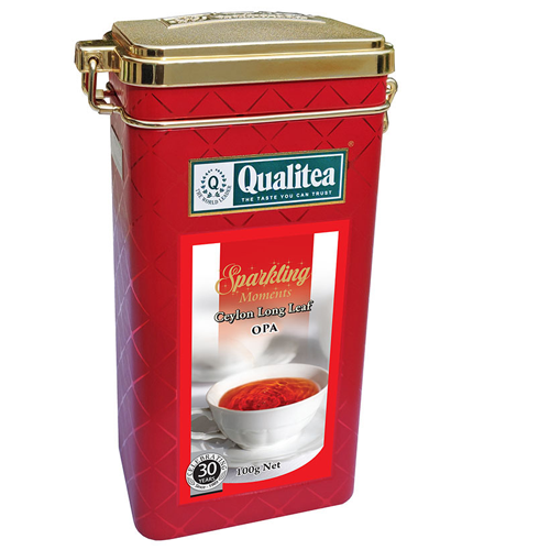 QUALITEA Black Tea Sparkling Moments Common Full Leaf Metal Can 100g