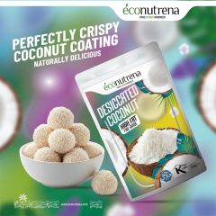 Organic and Fair trade Desiccated Coconut law fat
