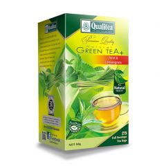 QUALITEA - All Natural Green Tea Mint & Lemon Grass Flavoured 25 Tea Bag Pack