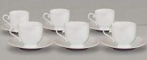 White Cup and Saucers (12 Pcs set)