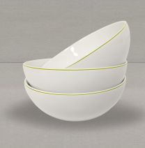 Gold Line Multi-purpose White Bowl (3 Pcs)