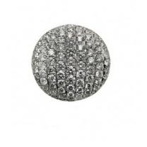 Pave Set White Gold Diamond Earring