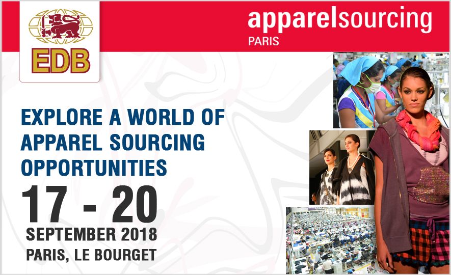 Sri Lanka Pavilion at the Apparel Sourcing Paris – 17<sup>th</sup> to 20<sup>th</sup>  September 2018, Paris, France