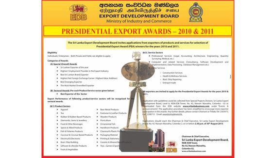 Presidential Export Awards - 2010 & 2011