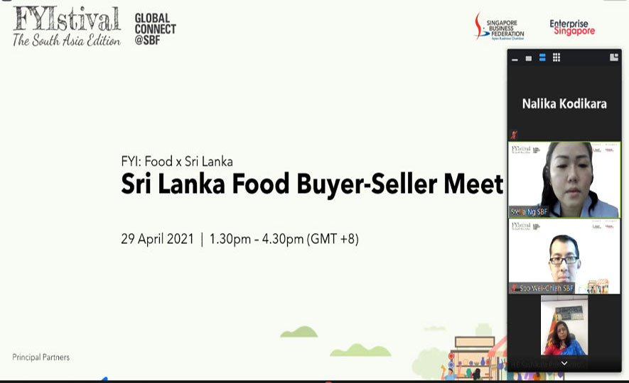 Webinar on “Accelerating Growth of Food Sector” Buyer –Seller Meet between Sri Lanka and Singapore