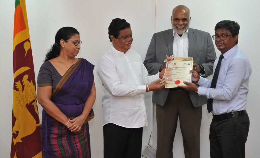 EDB wins Bronze at “CA Sri Lanka’s APFASL Best Annual Reports & Accounts Awards 2021”