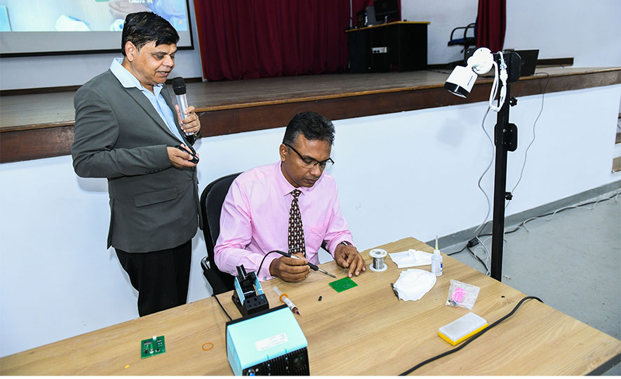 EDB and Global Electronics Association India Jointly Hold the First Ever Workshop in Capacity Building in Hand Soldering Techniques and Wire Harness Techniques for VTA Students