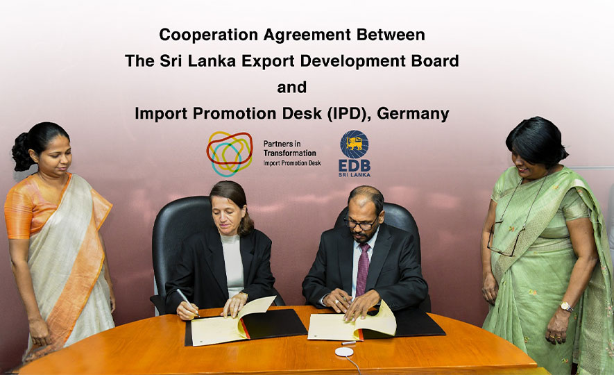 EDB and Import Promotion Desk (IPD), Germany Sign MoU to Strengthen Export Cooperation for Sri Lankan Exporters