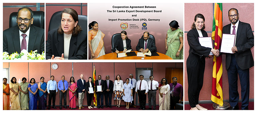 EDB and Import Promotion Desk (IPD), Germany Sign MoU to Strengthen Export Cooperation for Sri Lankan Exporters