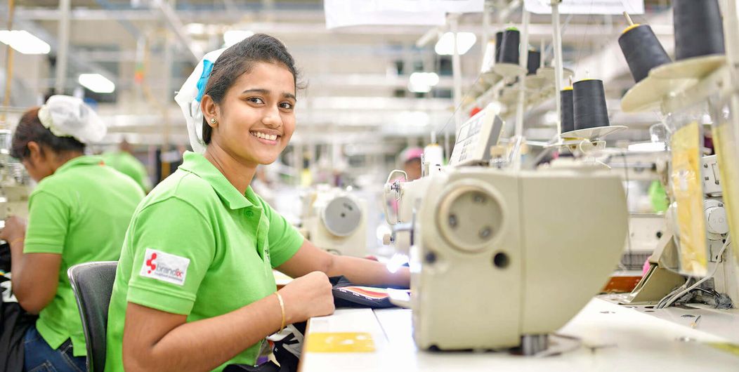 Apparel factory worker in Sri Lanka