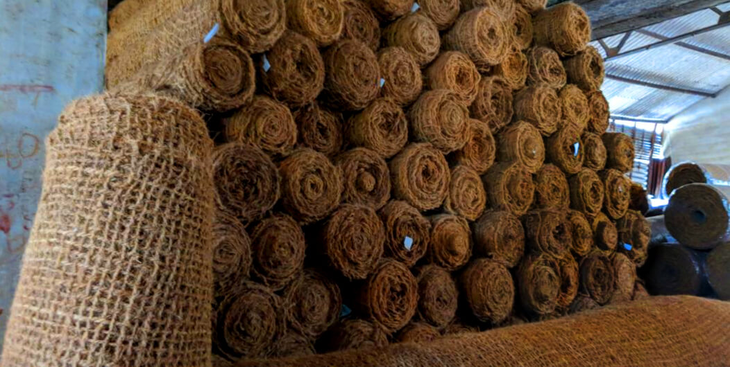 Coir based geotextiles made in Sri Lanka