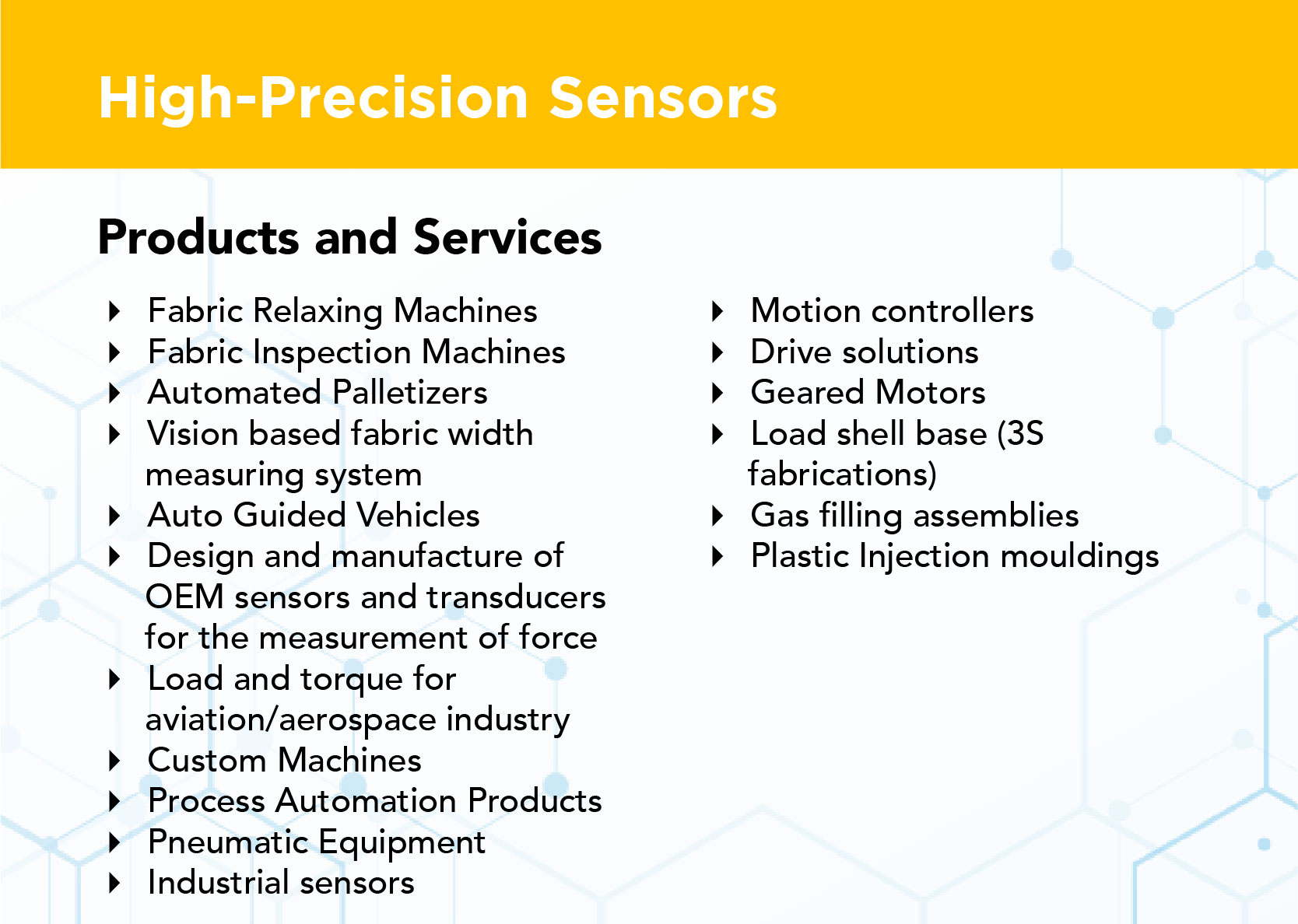 High Precision Sensors