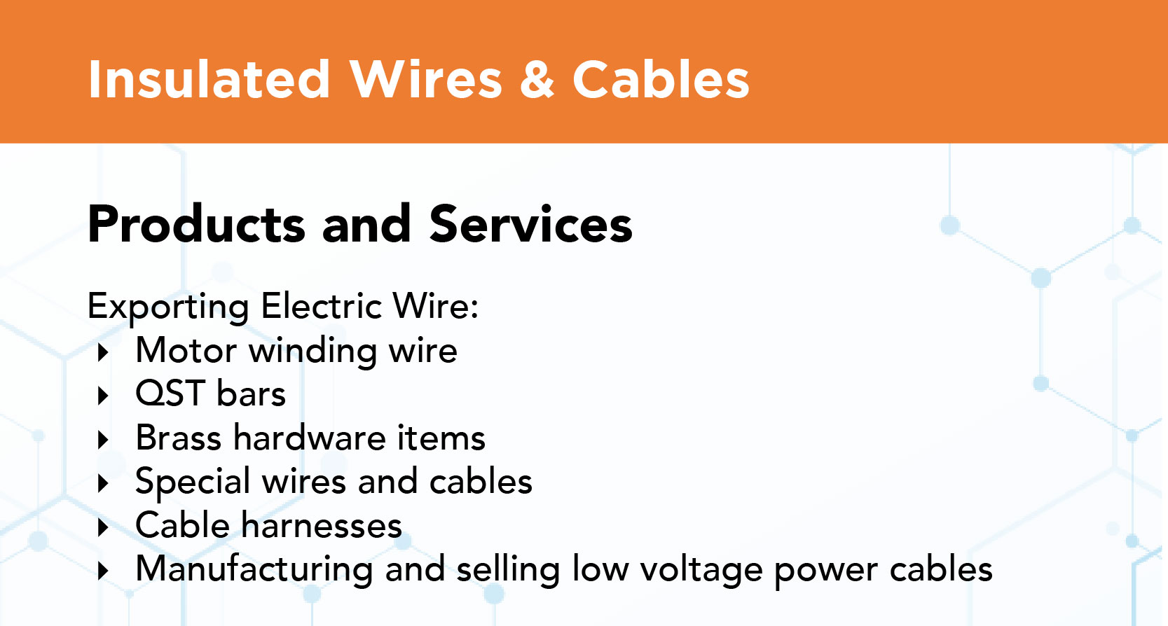 Insulated Wires and Cables