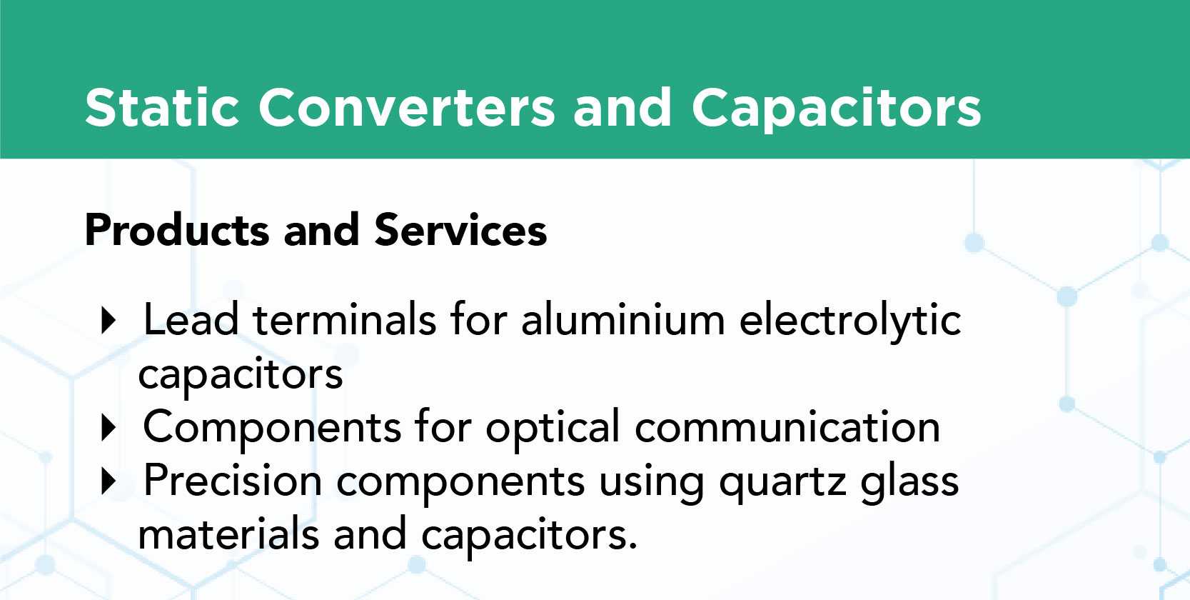 Static Converters and Capacitors