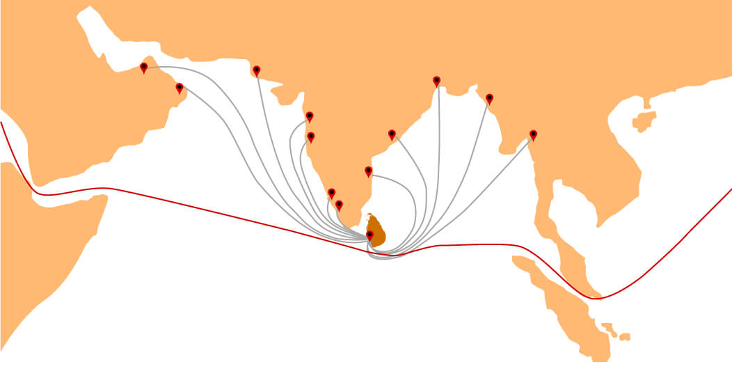 South Asia shipping routes