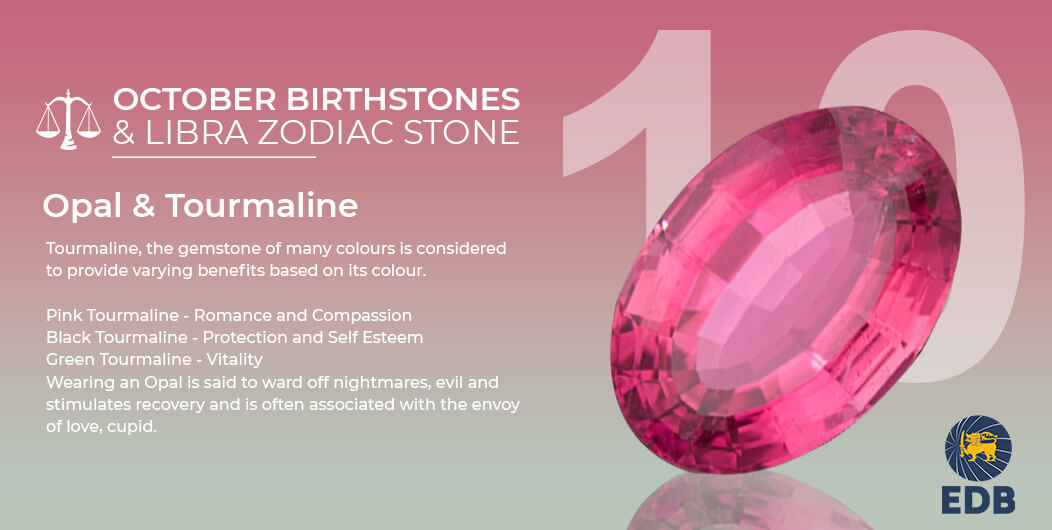 October Birthstone - Opal and Tourmaline