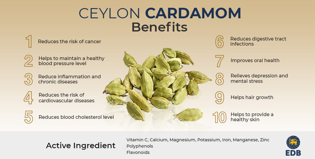 Benefits of Cardamom - FAQ on Ceylon Spices - EDB Sri Lanka