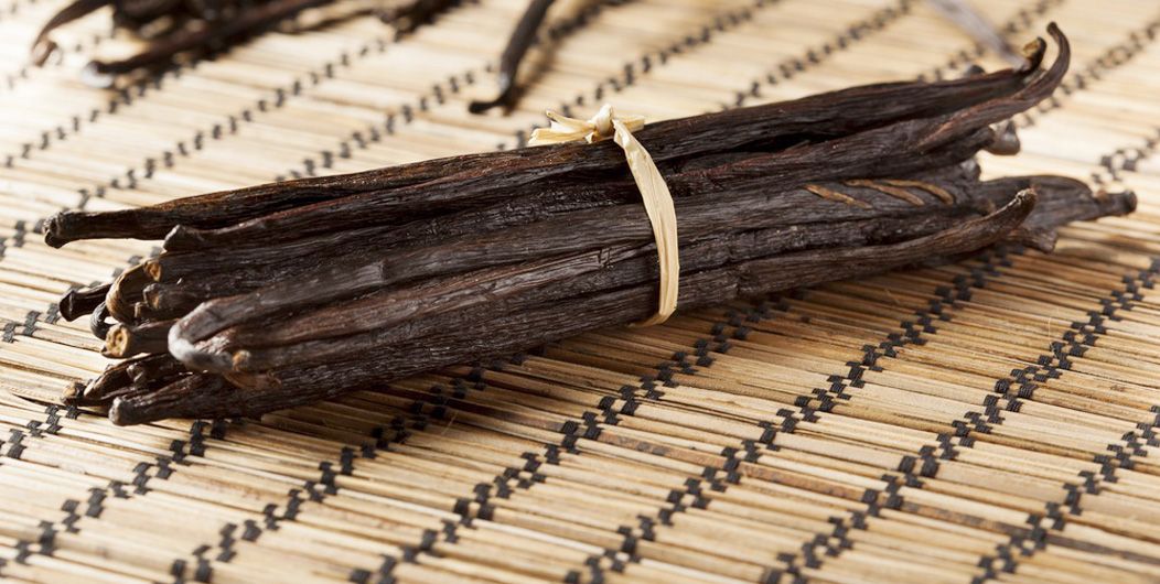 Cured natural vanilla beans from Sri Lanka