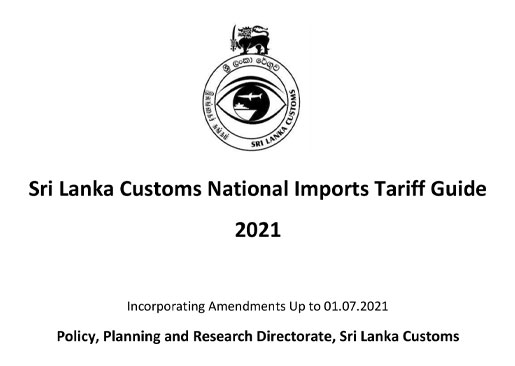 Sri Lanka Customs National Imports Tariff Guide - Chapter 85