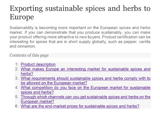 Exporting Sustainable Spices and Herbs to Europe