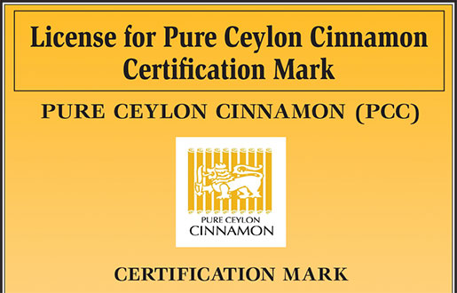 License for Pure Ceylon Cinnamon Certification Mark