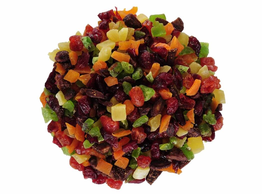 Sun dried fruit varieties from Sri Lanka 