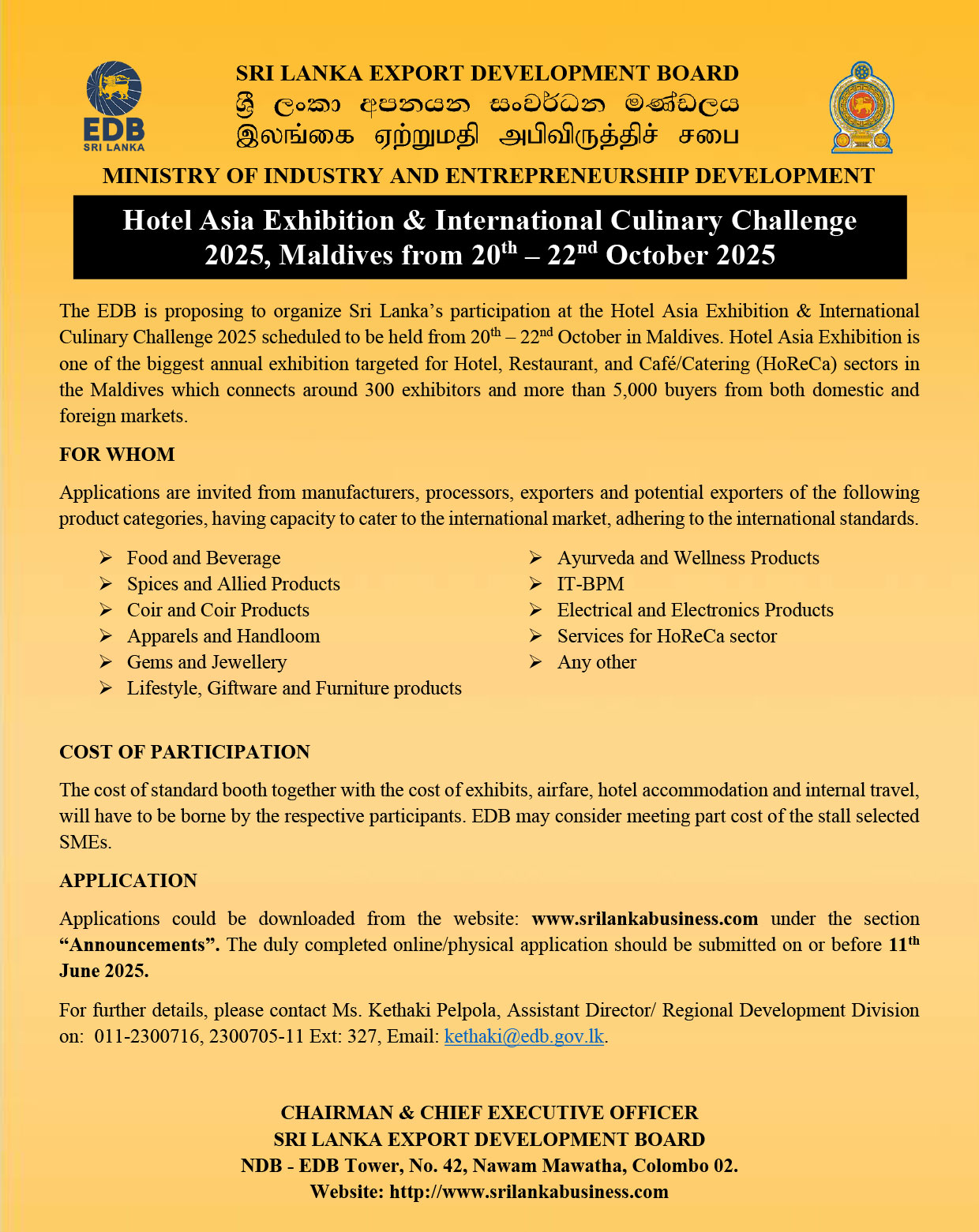 Hotel Asia Exhibition & International Culinary Challenge 2025