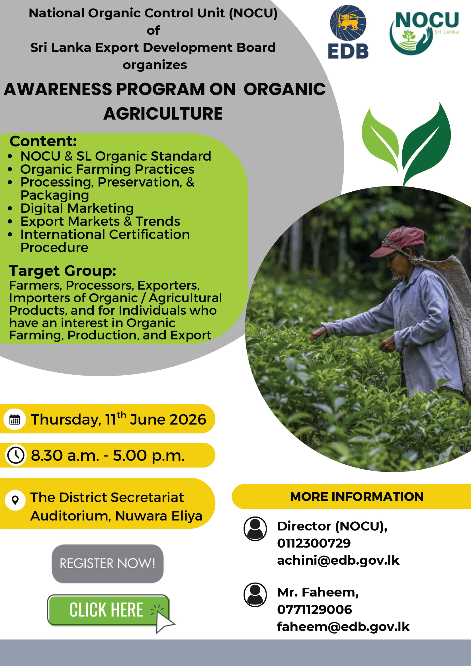 Awareness session on Organic Agriculture in Nuwara Eliya
